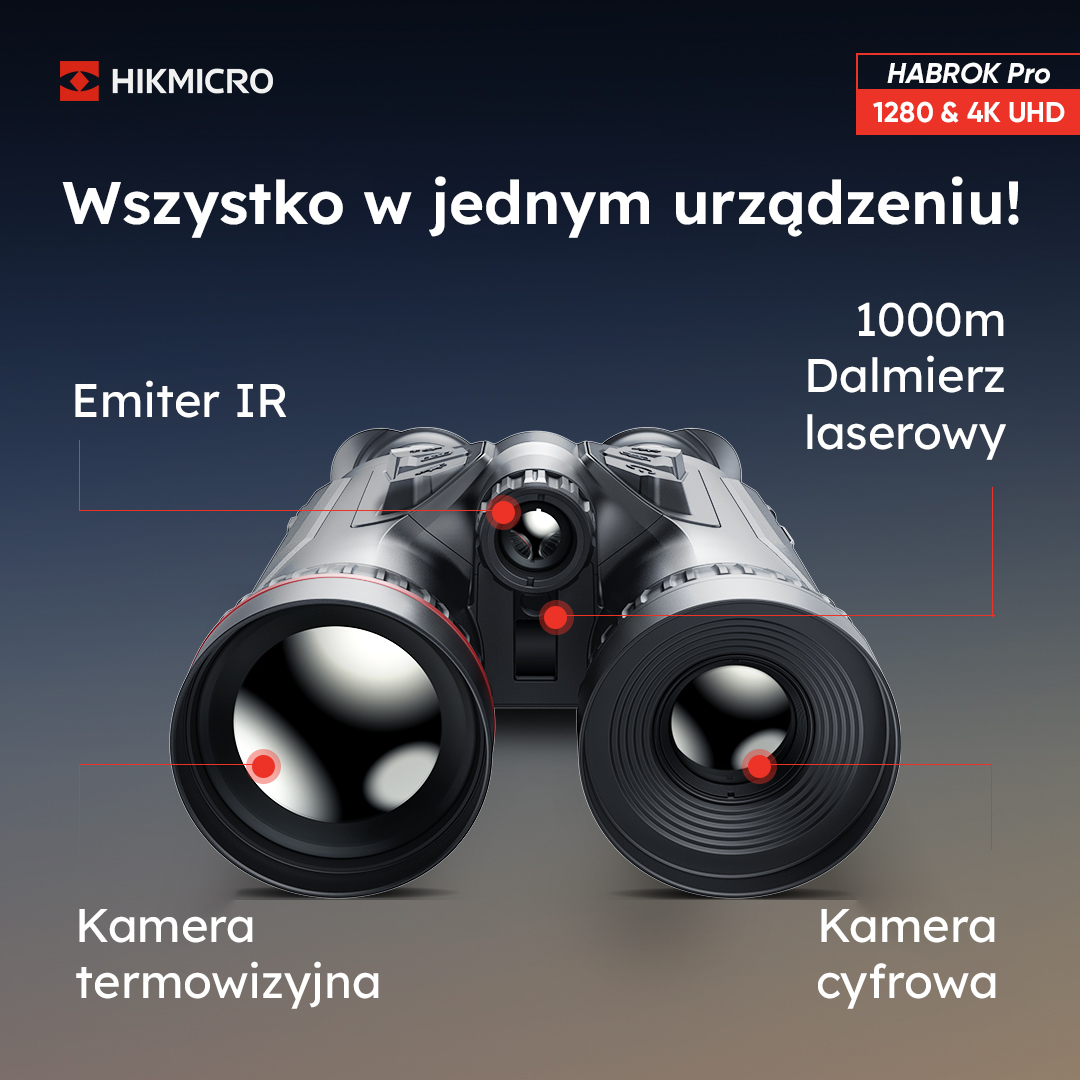 HIKMICRO Habrok Pro HX60L (850nm, LRF) - lornetka multispektralna landing2