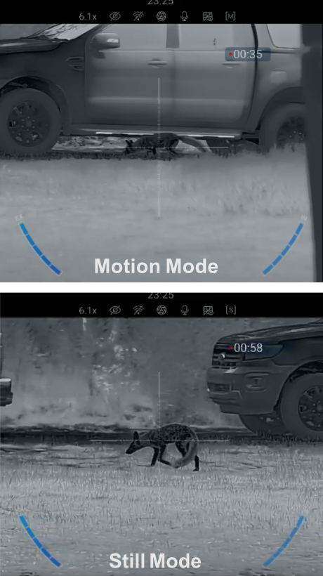 Nocpix ACE 2 – porównanie Motion Mode i Still Mode
