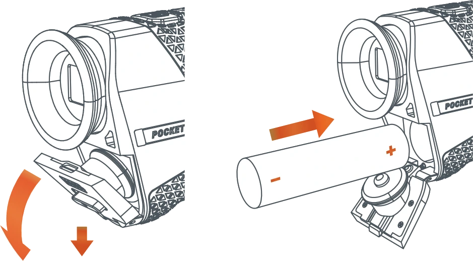 RIX Pocket K2 - zasilanie baterią 18650