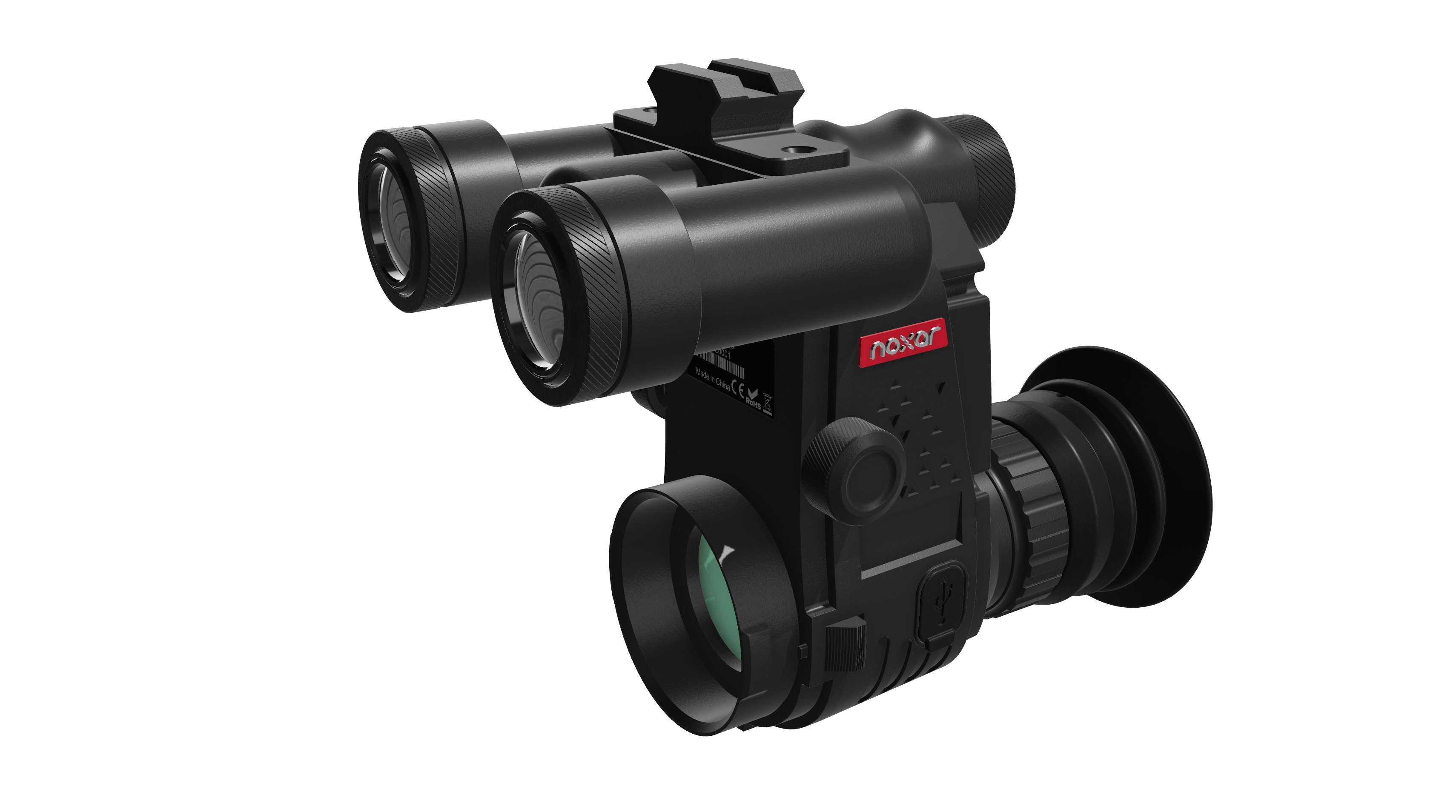 Zestaw Noxar Lunar 1.0 + RIX Pocket K2 - nasadka noktowizyjna & monokular termowizyjny NoxarLunar_persp03